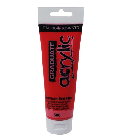 Colore acrilico fine Graduate 120 ml rosso cadmio imitazione Daler Rowney