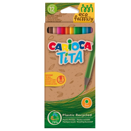 Matita colorata Tita Eco Family colori assortiti Carioca astuccio12 pezzi