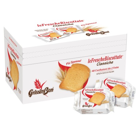 Le Fresche Biscottate GrissinBon multipack da 48 monoporzioni (15 gr cad)