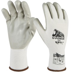 Guanti di protezione FIT con polsino nero taglia 10 bianco/grigio UPower