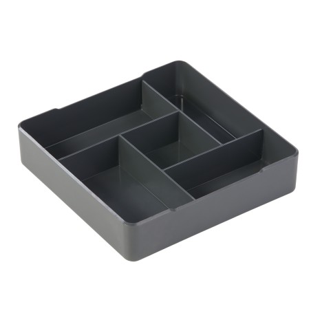 Organizer da tavolo Coffee Point 4,8x21x21 cm ABS grigio carbone Durable