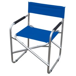 Sedia pieghevole Regista 79 x 47 x 57 cm alluminio/PVC blu Garden Friend