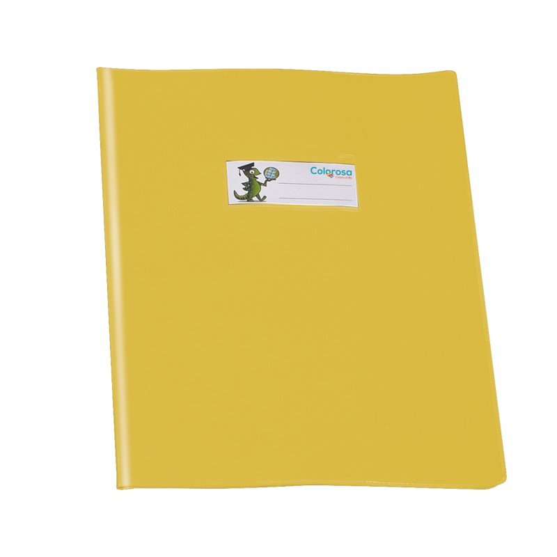 Copriquaderno coprente GreenLine c/alette A5 lucido PVC giallo Ri.Plast