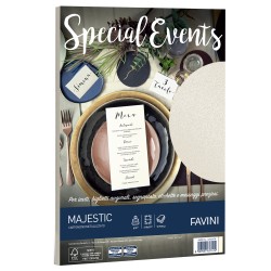 Carta metallizzata Special Events A4 250 gr crema Favini conf. 10 fogli