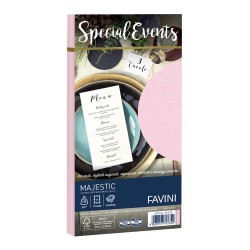 Busta Special Events metal rosa 110 x 220mm 120gr Favini conf. 10 buste