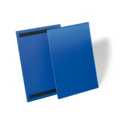 Buste identificative magnetiche A4 verticale blu Durable conf. 50 pezzi