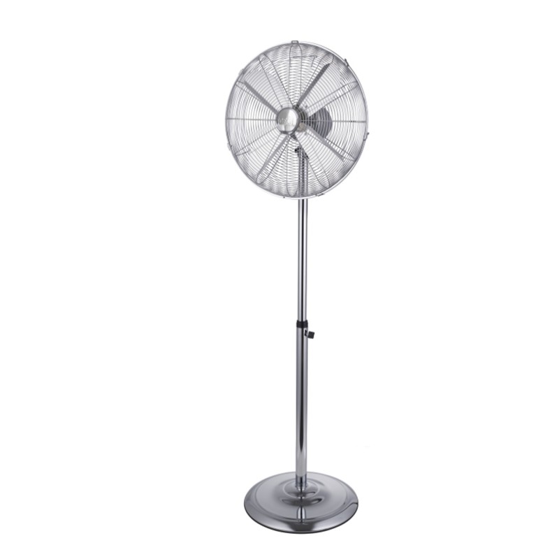 Ventilatore Cromo da terra pala diametro 45 cm 60 W metallo cromato CFG