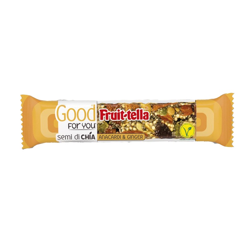 Barretta Good For You di frutta secca anacardi e ginger 36 gr Fruitella