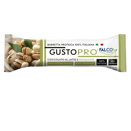 Barretta proteica GustoPro cioccolato al latte e pistacchio 40 gr Falco