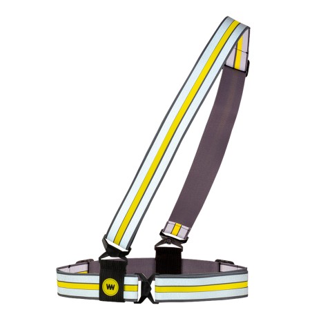 Banda sicurezza alta visibilità Cross Wrap regolabile giallo fluo WoWow