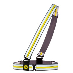 Banda sicurezza alta visibilità Cross Wrap regolabile giallo fluo WoWow