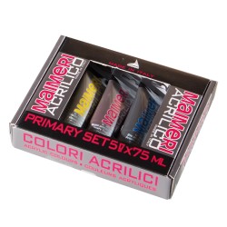 Colori acrilici Primary colori assortiti Maimeri set 5 tubetti da 75 ml