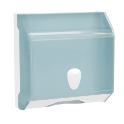 Dispenser asciugamani piegati 290 x 120 x 295 mm bianco/azzurro Replast