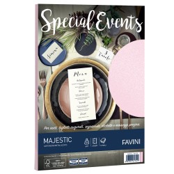 Carta metallizzata Special Events A4 250 gr rosa Favini conf. 10 fogli