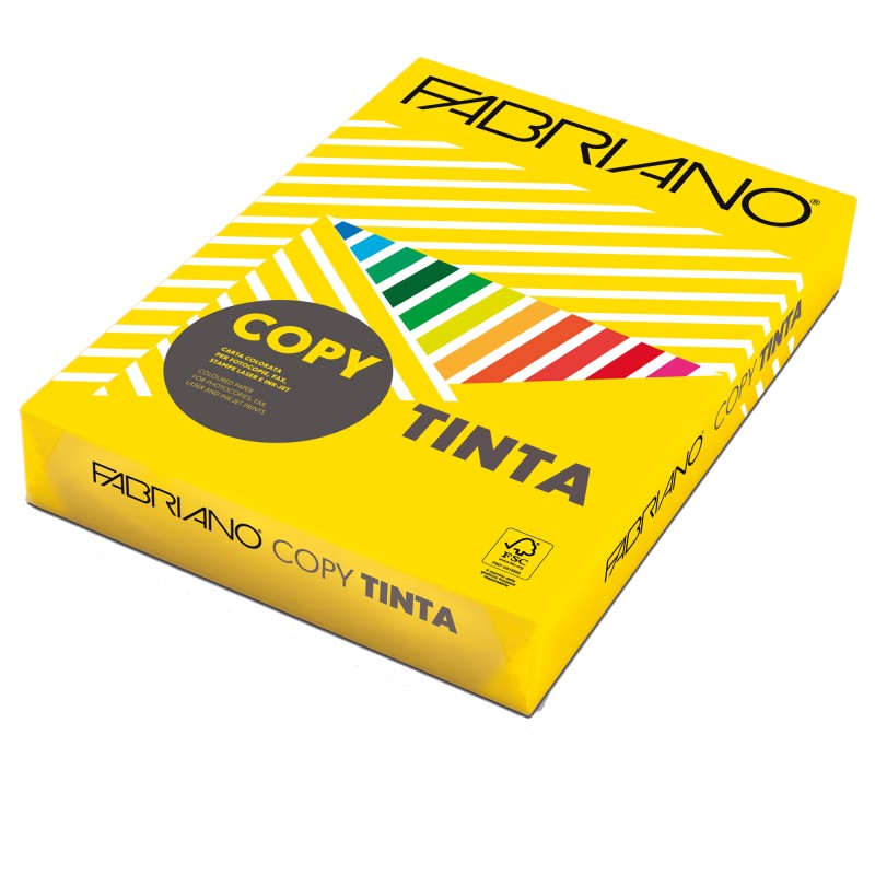 Carta Copy Tinta A3 80 gr colori forti giallo Fabriano conf. 250 fogli