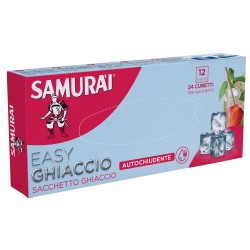 Sacchetti ghiaccio da 24 cubetti PE trasparente Samurai conf. 12 pezzi