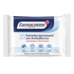 Salviette igienizzanti con antibatterico Farmacotone busta da 20 pezzi