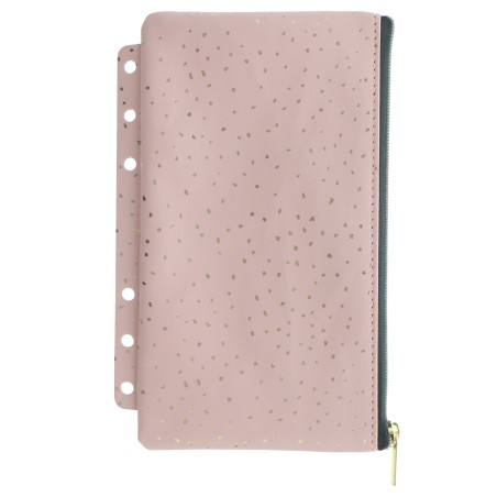 Pochette Confetti per organiser c/zip f.to A5 / Personal rosa Filofax