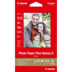 Canon Carta fotografia lucida PP201 II Plus 4 x 6 " 50 Fogli 2311B003