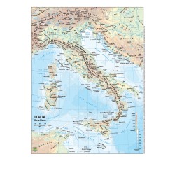 Carta geografica Italia scolastica plastificata 29