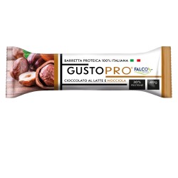 Barretta proteica GustoPro cioccolato al latte e nocciola 40 gr Falco