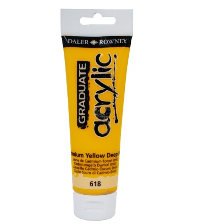 Colore acrilico fine Graduate 120 ml giallo cadmio scuro Daler Rowney