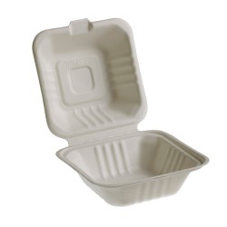 Vaschette Hamburger box Take Away Bio 15 x 15 cm Leone conf. 50 pezzi