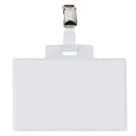 Portanome Pass 4E 11 x 7 cm metallo con clip Sei Rota conf. 10 pezzi