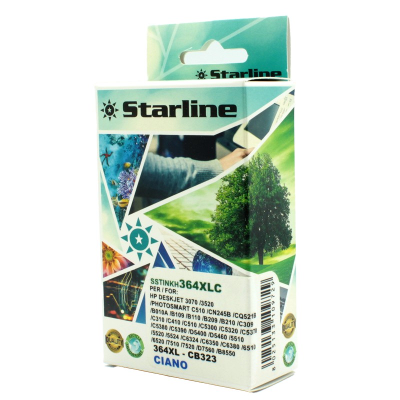 Starline Cartuccia ink Compatibile per HP 364XL Ciano CB323EE 14