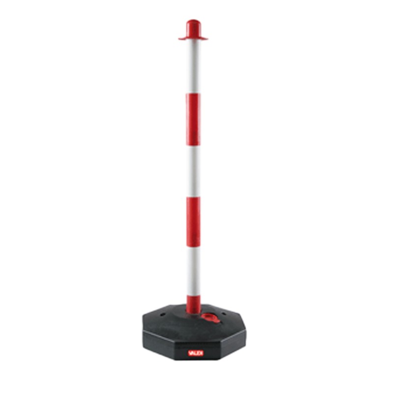 Colonnina segnaletica con base riempibile H 85 cm bianco/rosso Valex