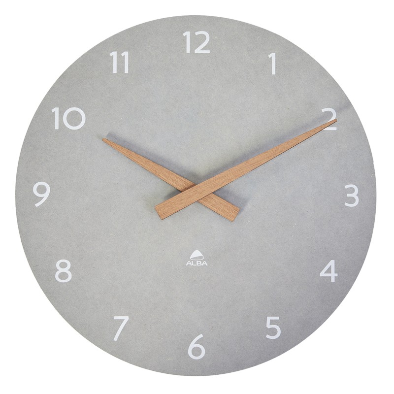 Orologio da parete HorMilena diametro 30 cm grigio chiaro/legno Alba