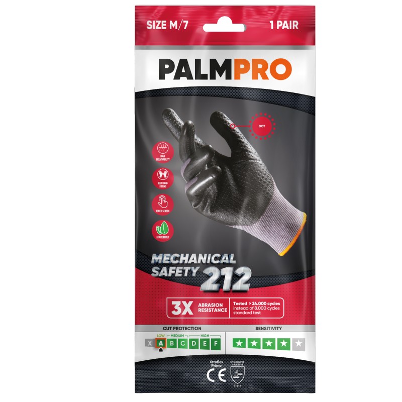 Guanti mechanical Safety Palmpro 212 taglia XL grigio/nero Icoguanti