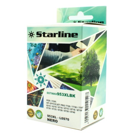 Starline Cartuccia ink Compatibile per HP 953XL Nero HPL0S70AE 58ml