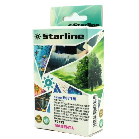 Starline Cartuccia ink per Epson Magenta C13T07134013 T0713 11