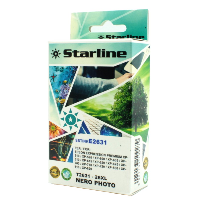 Starline Cartuccia ink per Epson Nero Photo C13T26314012 26XL 11ml