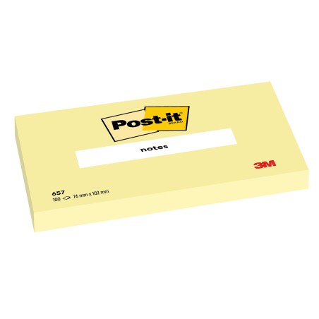 Blocco foglietti 657 76 x 102 mm giallo Canary™ 100 fogli Post it®