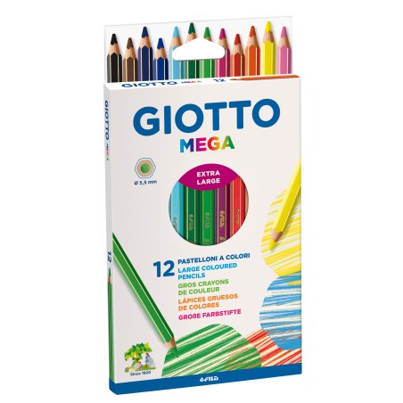 Pastelli colorati Mega esagonale mina 5