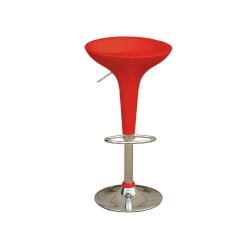 Sgabello bar ABS/acciaio cromato 35x45x55/78 cm rosso Serena Group