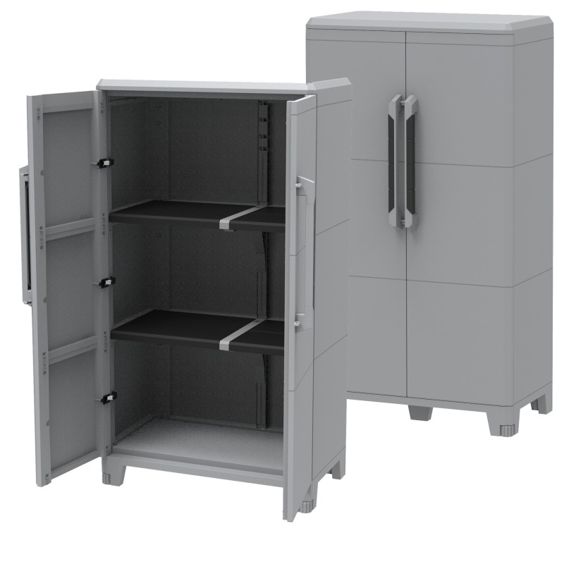 Armadio Transforming Modular 3 78 x 43,6 x 143 cm PPL grigio Terry