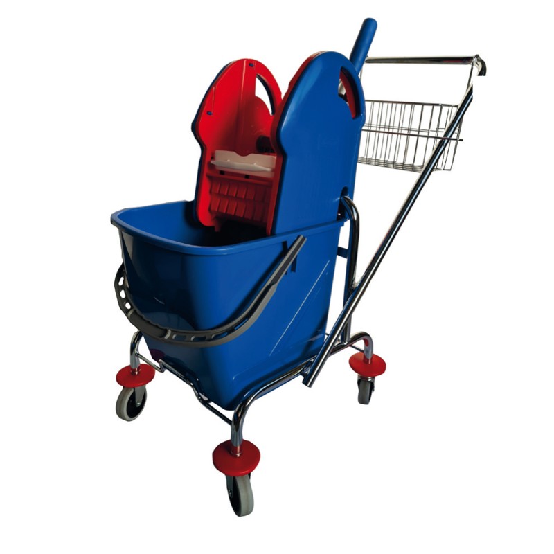 Carrello per pulizie Grouse26 25 L 41 x 58 x 93 cm blu/rosso Taxon