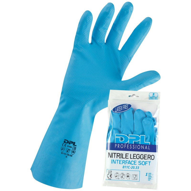 Guanti alimentari MPNLX431 in nitrile taglia XXL azzurro Icoguanti