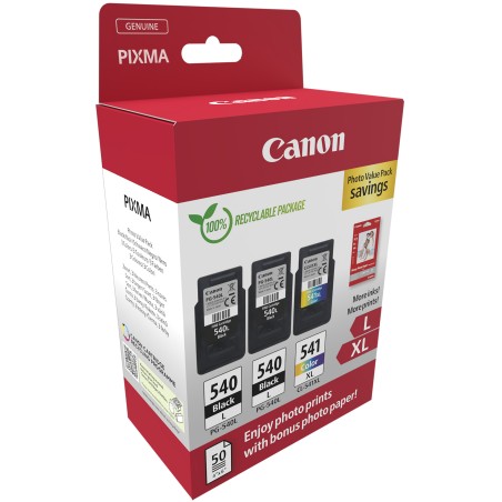 Canon Cartuccia Ink PG540Lx2/CL541XL con Confezione Fogli 5224B015