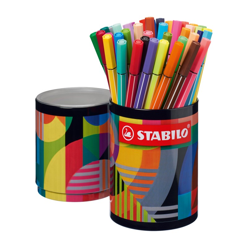 Pennarello Pen 68 Arty colori assortiti Stabilo barattolo 45 pezzi