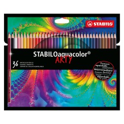 Pastelli Arty Aquacolor colori assortiti Stabilo astuccio 36 pezzi