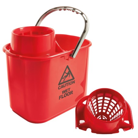 Secchio Polar con strizzatore 15 L rosso 30 x 27 x 37 cm Perfetto