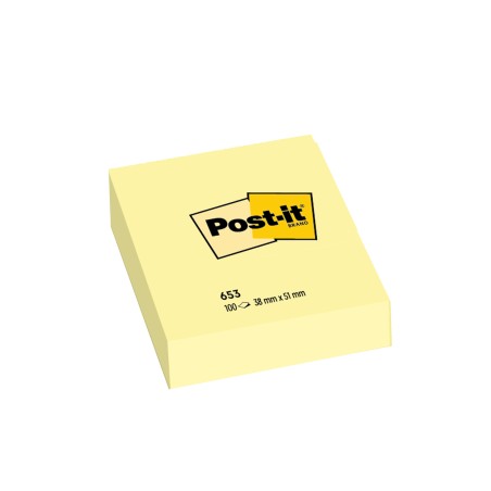 Blocco foglietti 653 38 x 51 mm giallo Canary™ 100 fogli Post it®