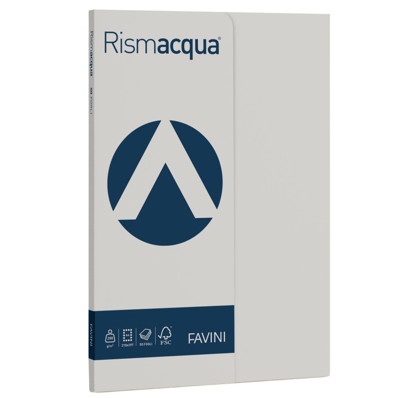 Carta Rismacqua Small A4 200 gr ghiaccio 12 Favini conf. 50 fogli