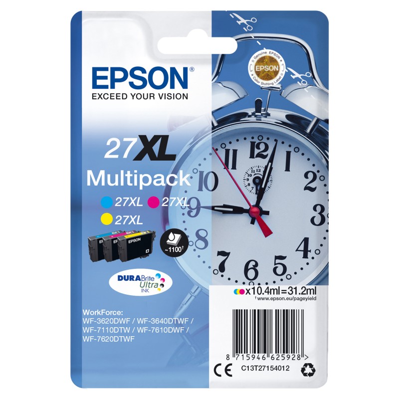 Epson Confezione Cartuccia ink 27XL C/M/Y C13T27154022 10