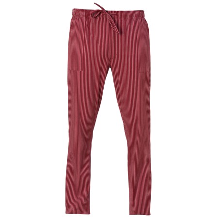 Pantalone cuoco Enrico unisex taglia XL gessato bordeaux Giblor's