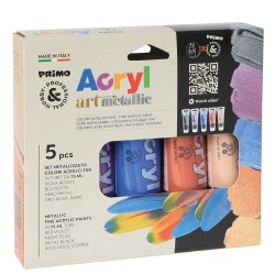 Colori Acryl 75 ml colori metal assortiti Primo astuccio 5 colori